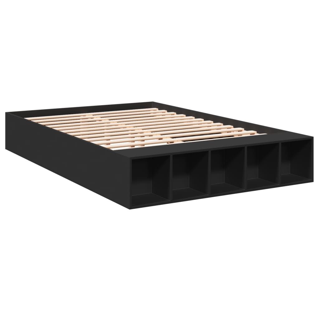 Sengeramme svart 135x190 cm konstruert tre