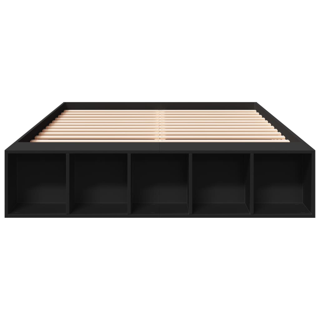 Sengeramme svart 135x190 cm konstruert tre