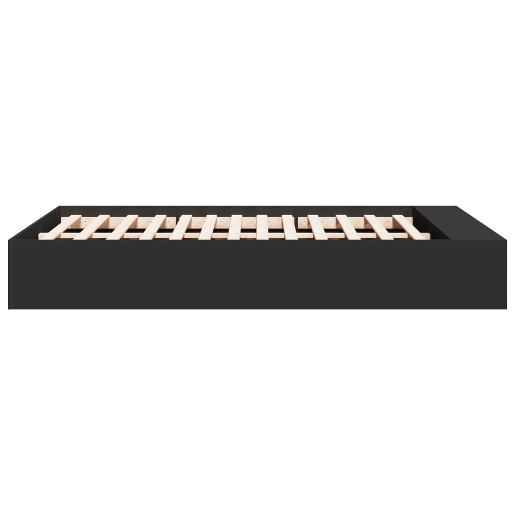 Sengeramme svart 135x190 cm konstruert tre