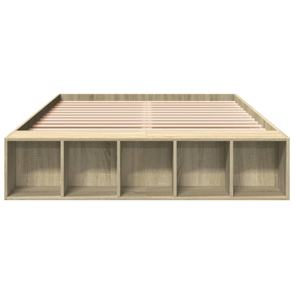 Sengeramme sonoma eik 135x190 cm konstruert tre
