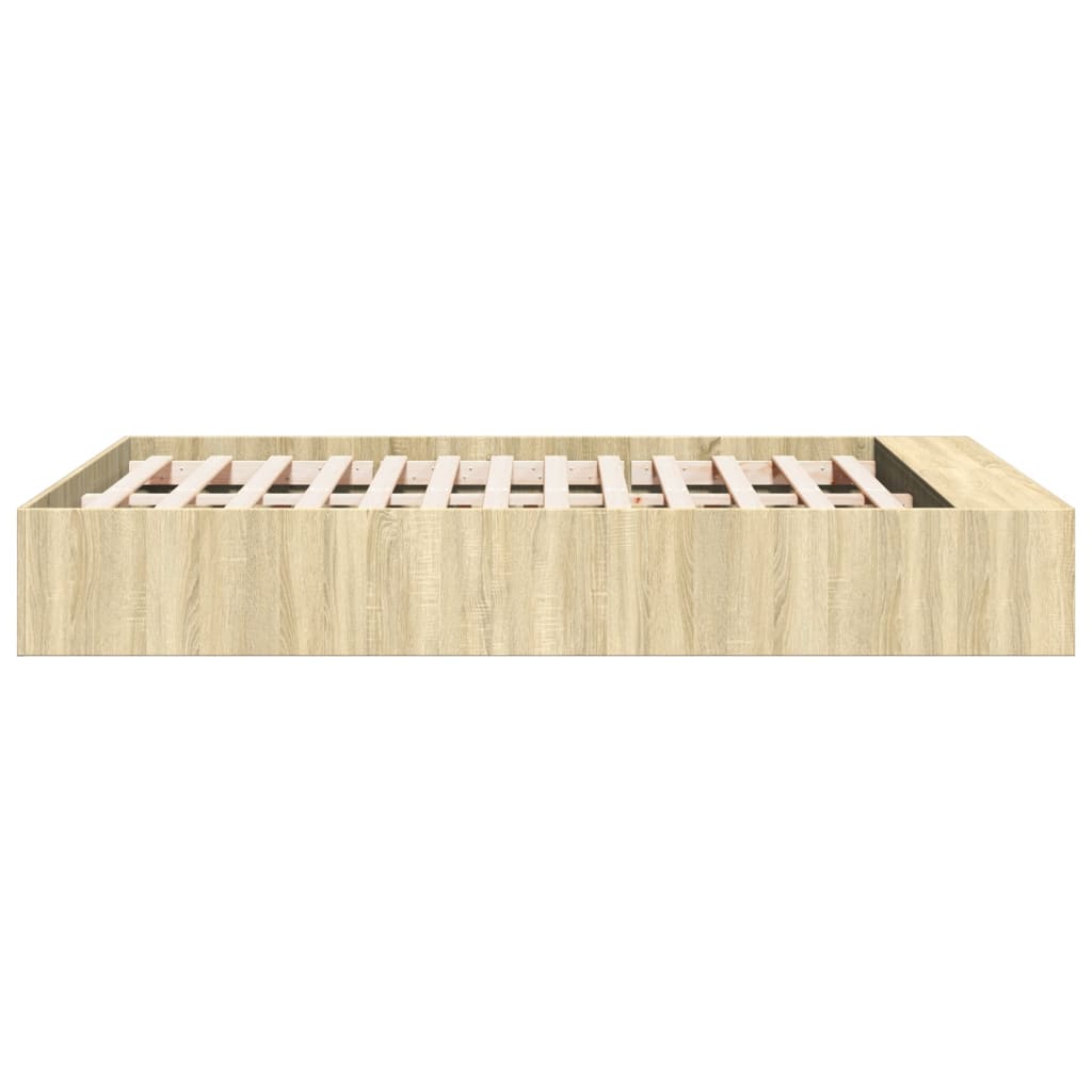 Sengeramme sonoma eik 135x190 cm konstruert tre