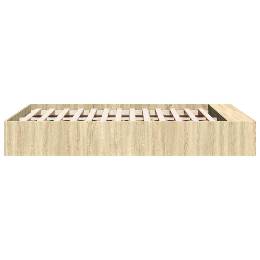 Sengeramme sonoma eik 120x190 cm konstruert tre