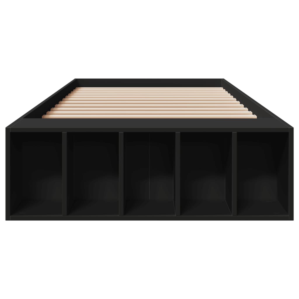 Sengeramme svart 90x190 cm konstruert tre