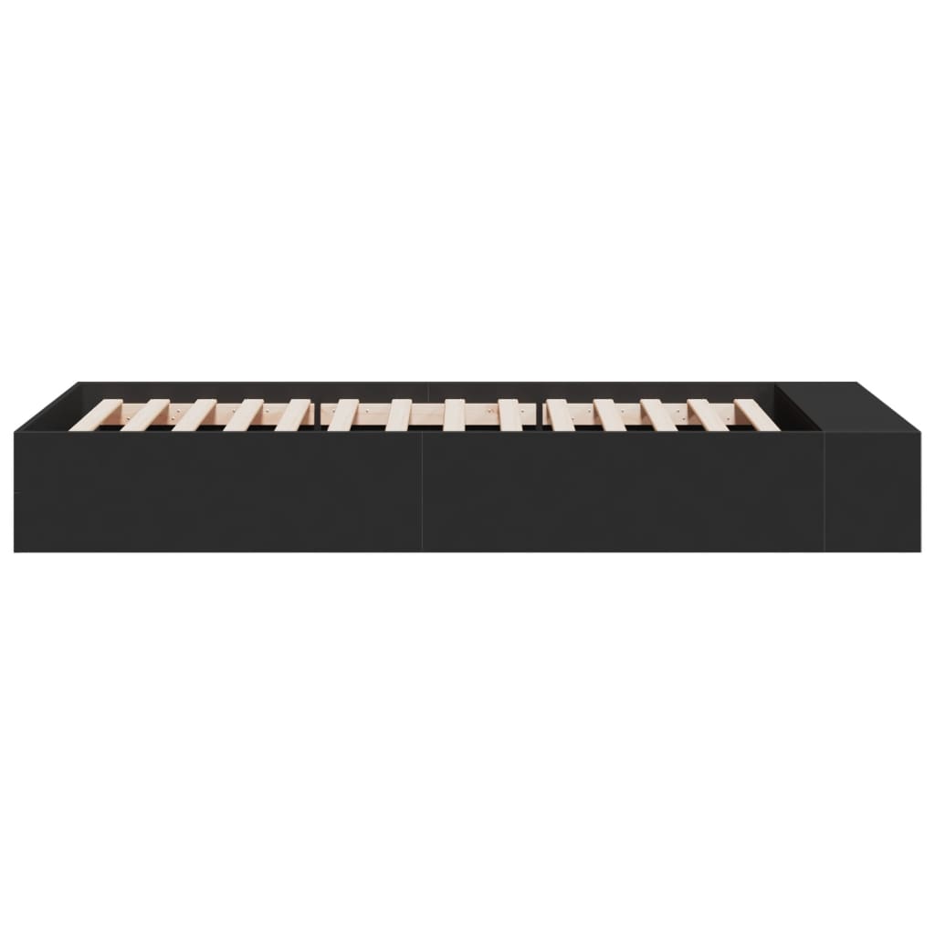 Sengeramme svart 90x190 cm konstruert tre