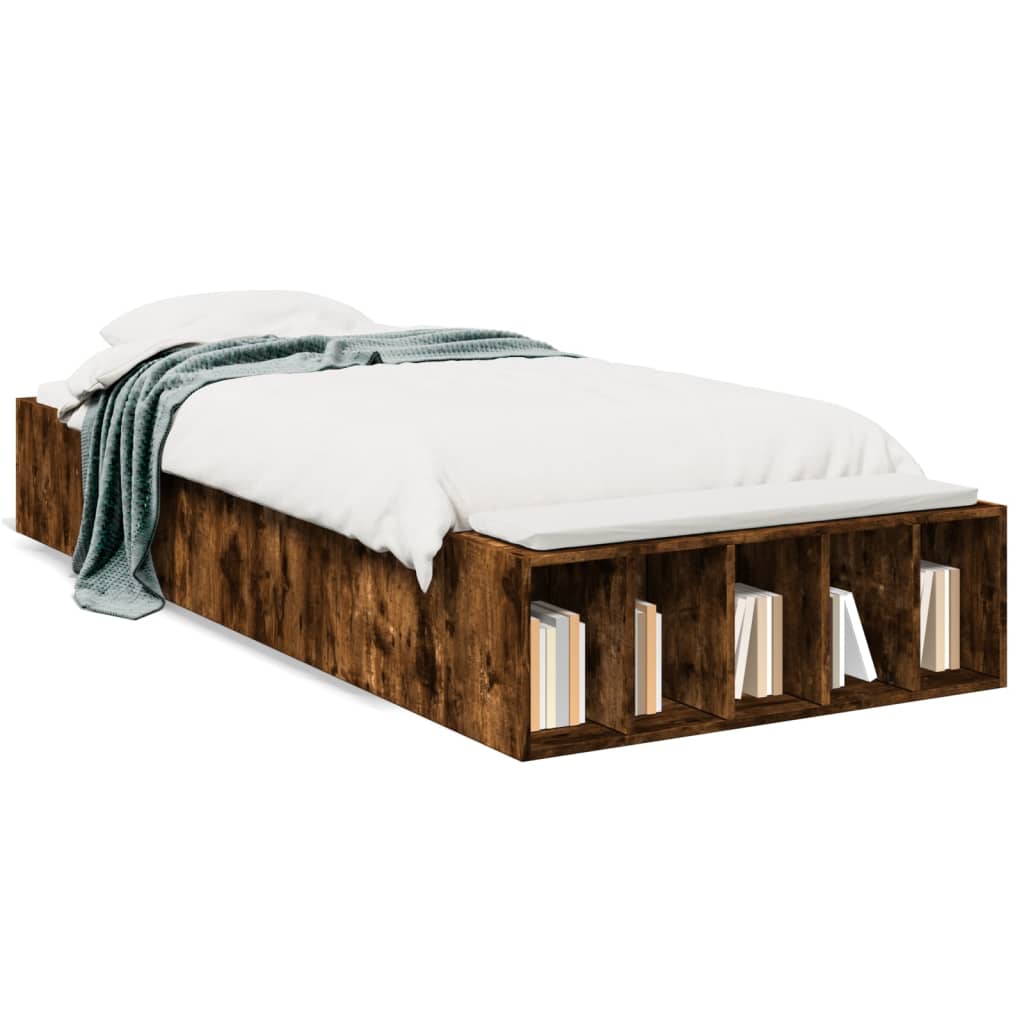 Sengeramme røkt eik 90x190 cm konstruert tre