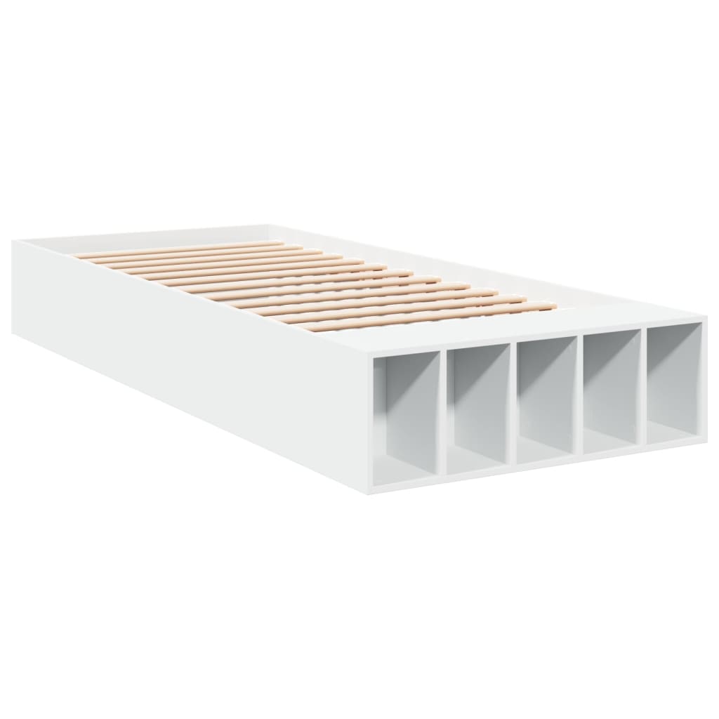 Sengeramme hvit 75x190 cm konstruert tre