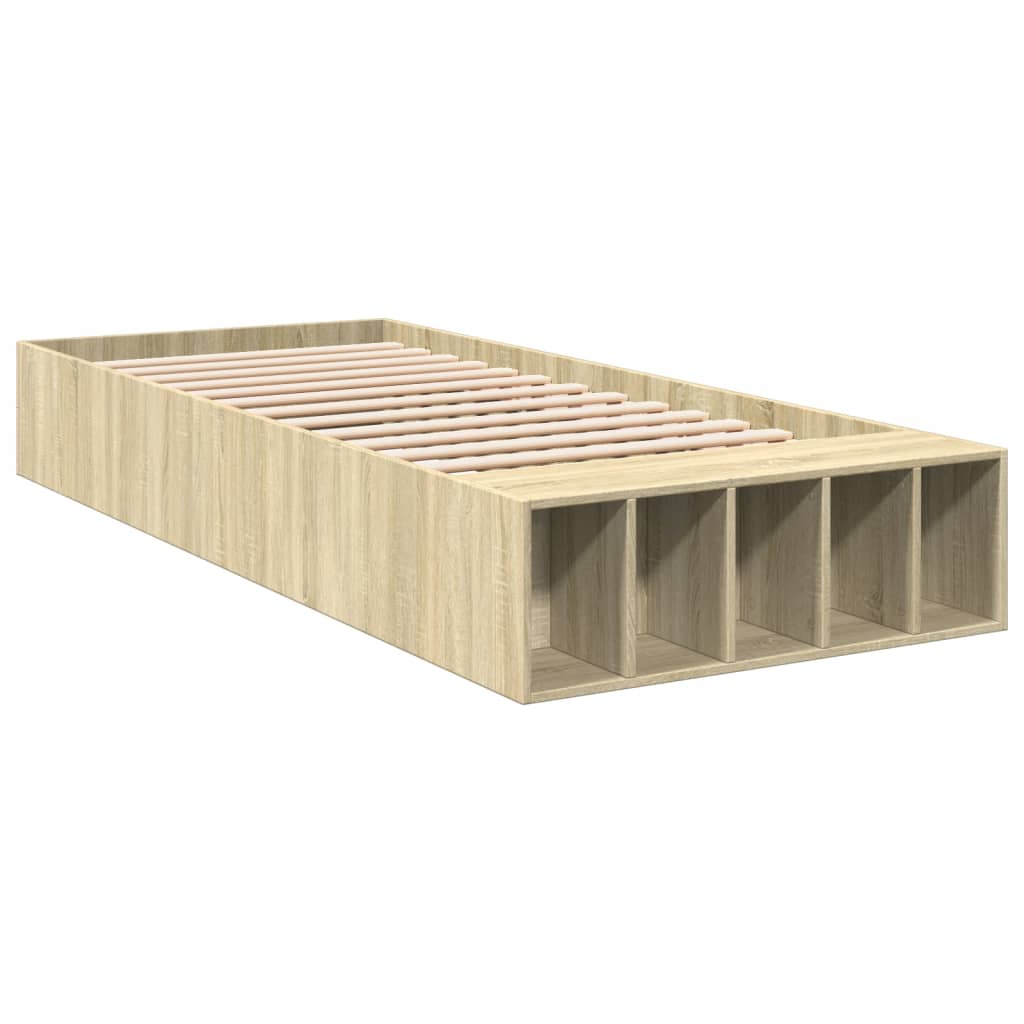 Sengeramme sonoma eik 75x190 cm konstruert tre
