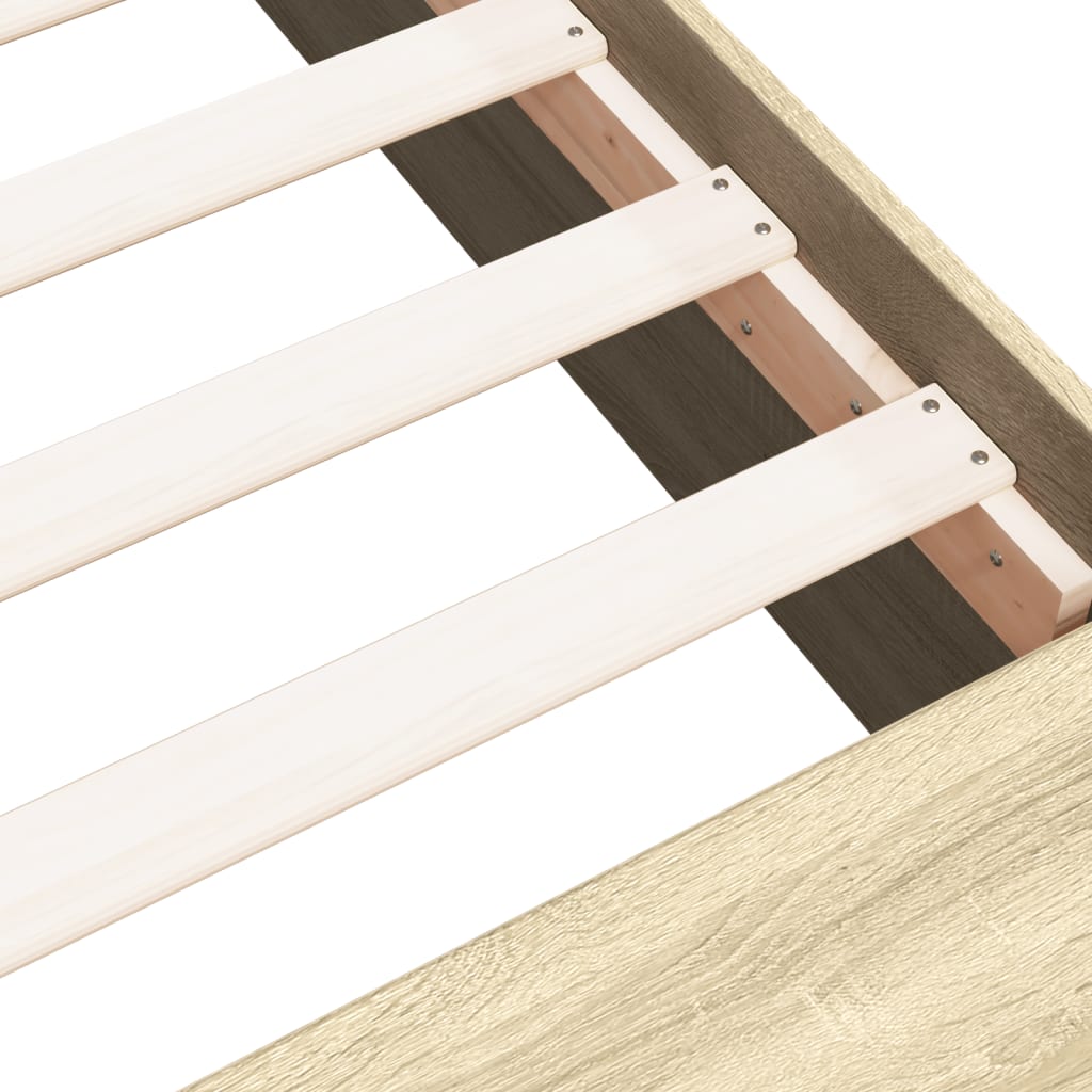 Sengeramme sonoma eik 75x190 cm konstruert tre