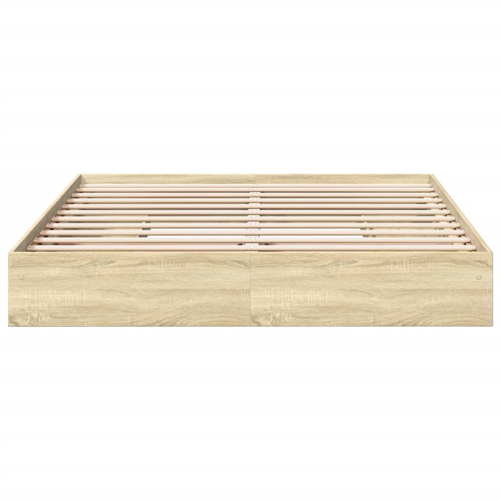 Sengeramme med skuffer sonoma eik 180x200 cm konstruert tre