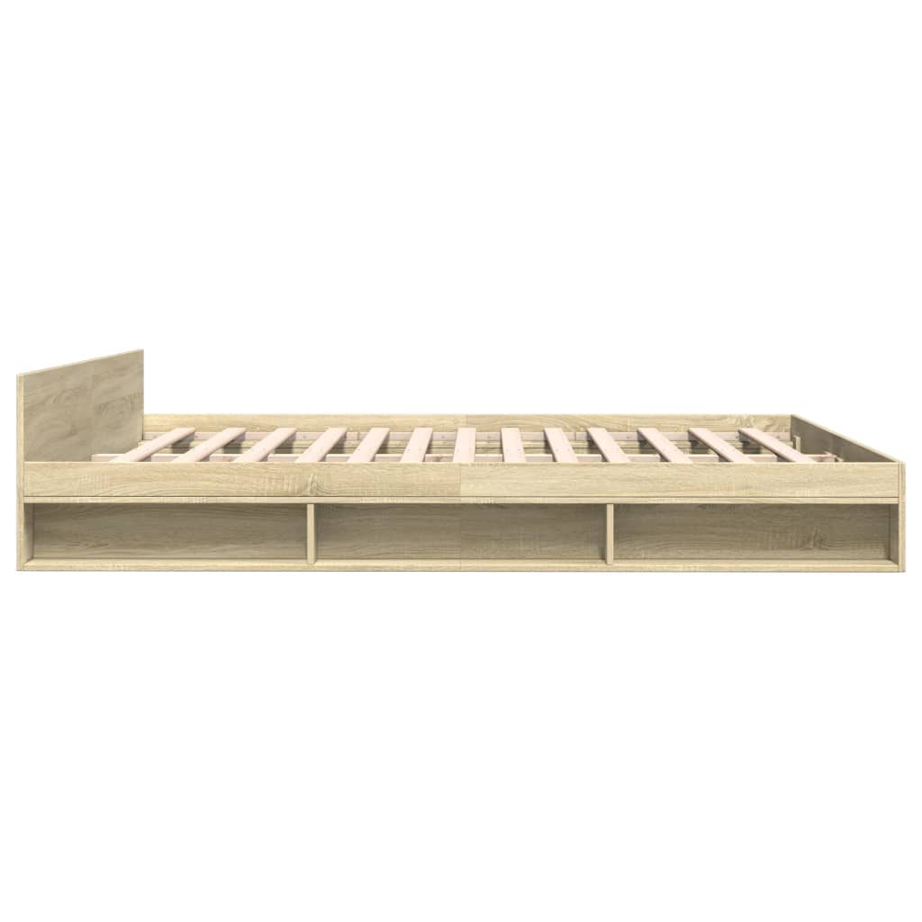 Sengeramme med skuffer sonoma eik 180x200 cm konstruert tre