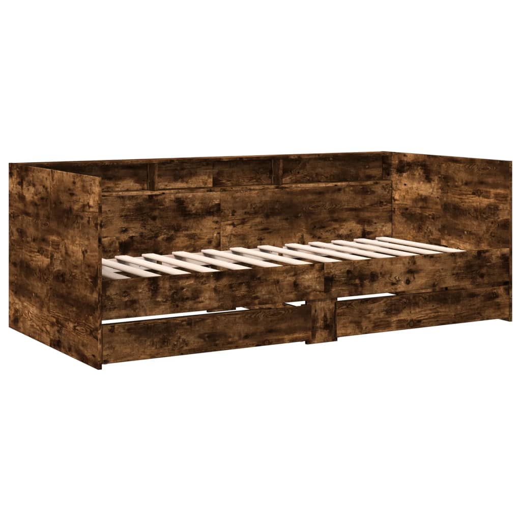 Dagseng med skuffer uten Madrass røkt eik 90x200 cm