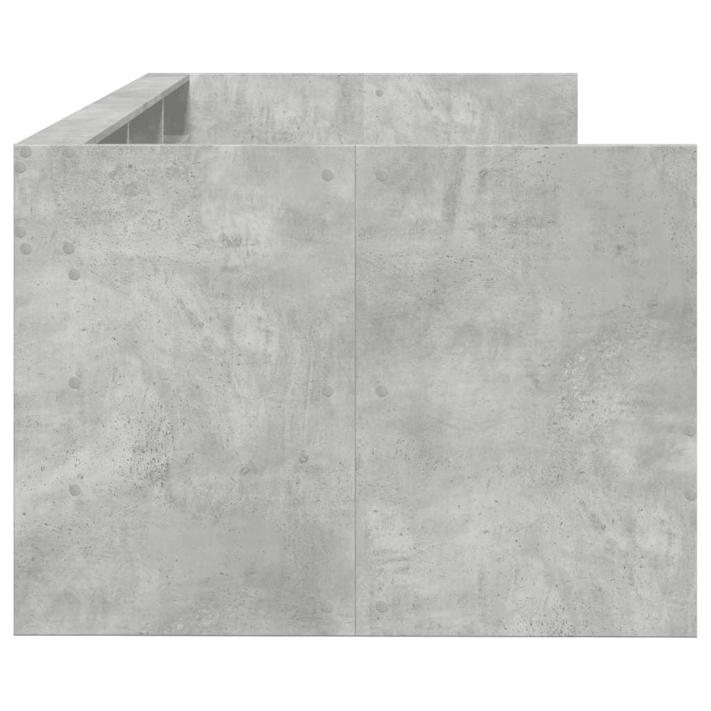 Dagseng med skuffer uten Madrass betonggrå 75x190 cm