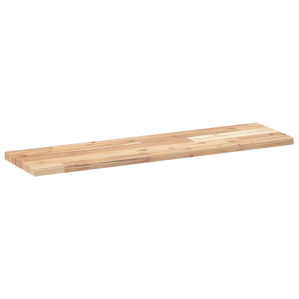Flytende hyller 2 stk 80x20x2 cm ubehandlet heltre akasie