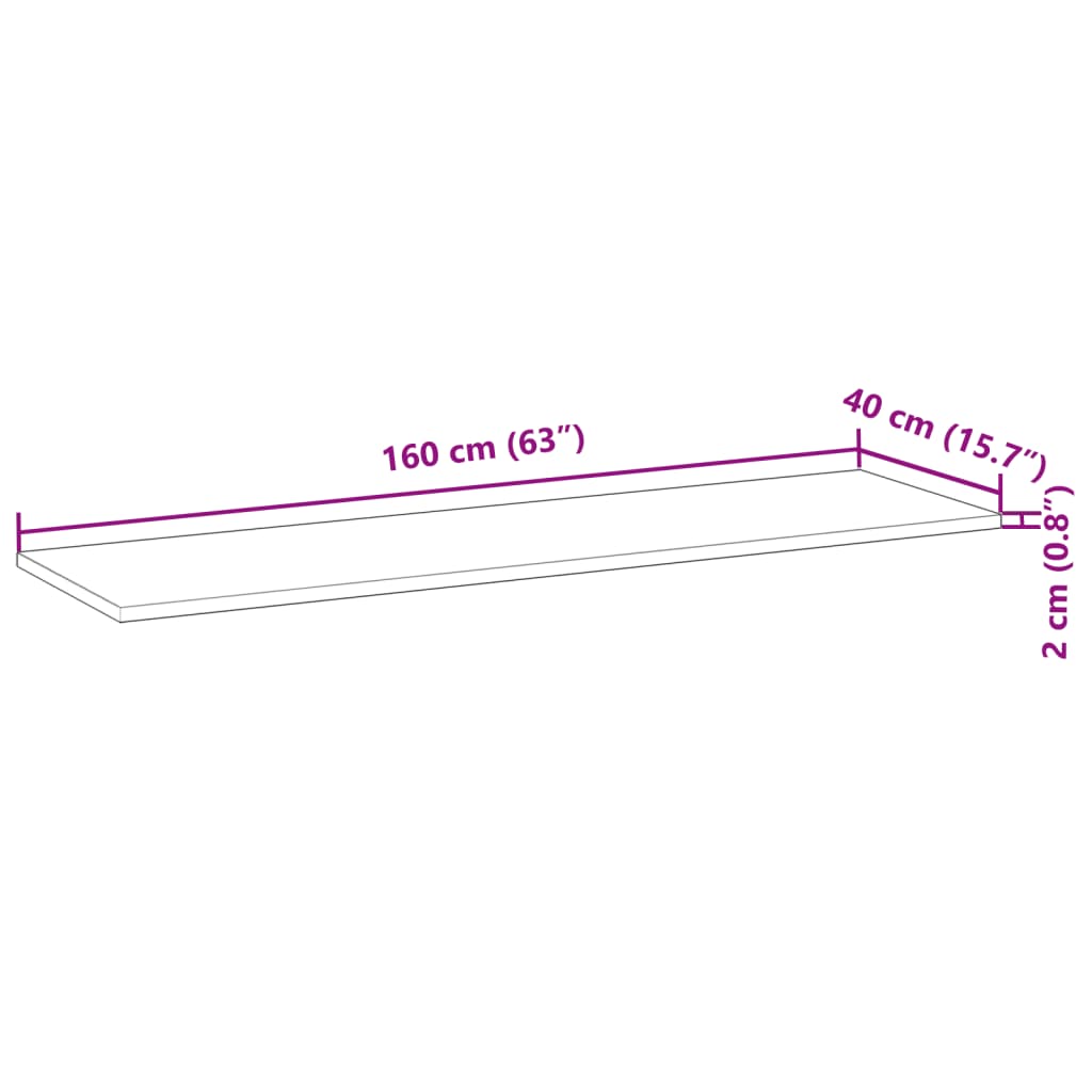 Flytende hyller 3 stk 160x40x2 cm ubehandlet heltre akasie