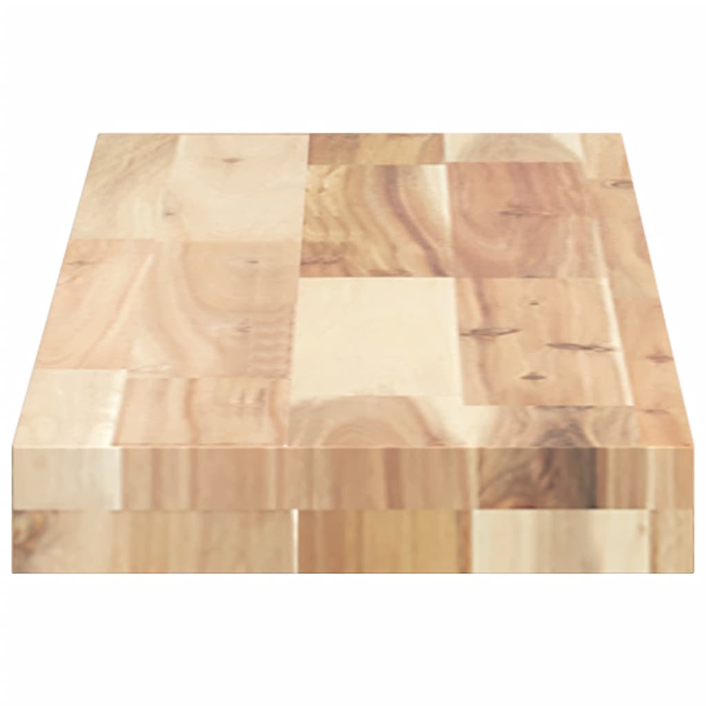 Flytende hyller 4 stk 80x20x4 cm ubehandlet heltre akasie