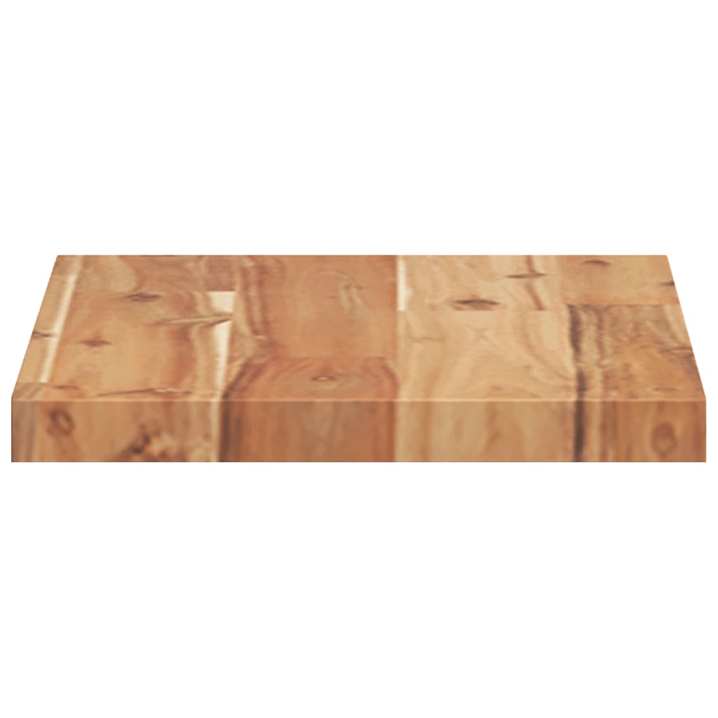 Flytende hyller 2 stk 60x20x2 cm oljebehandlet heltre akasie
