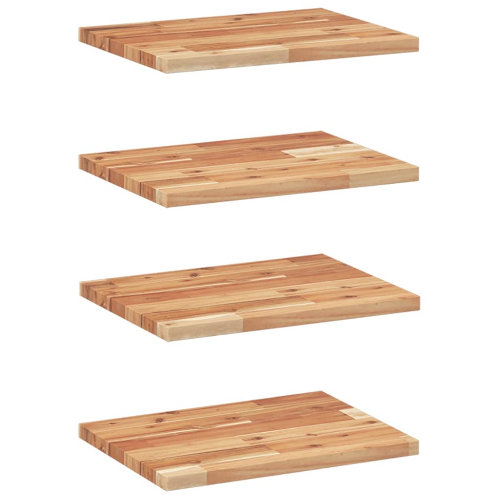 Flytende hyller 4 stk 40x30x2 cm oljebehandlet heltre akasie