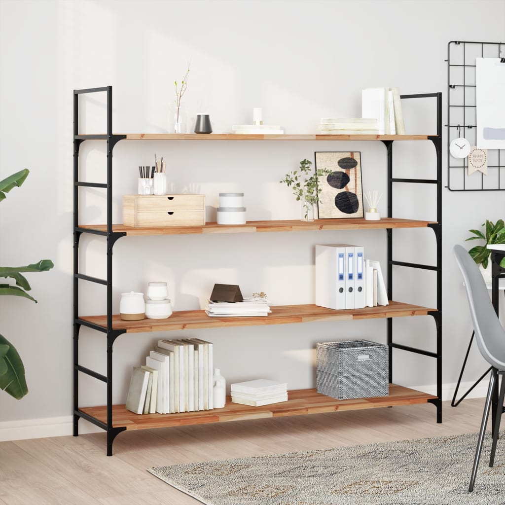 Flytende hyller 4 stk 160x40x2 cm oljebehandlet heltre akasie
