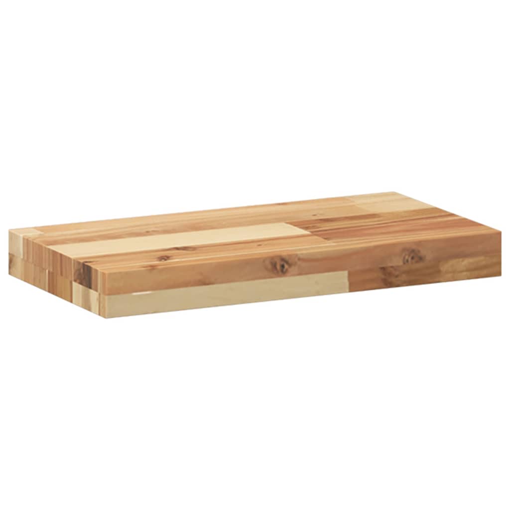 Flytende hyller 4 stk 60x20x4 cm oljebehandlet heltre akasie