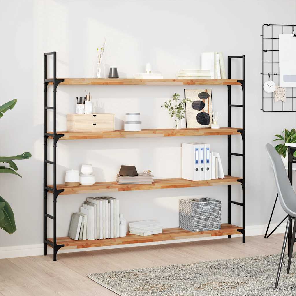 Flytende hyller 4 stk 160x20x4 cm oljebehandlet heltre akasie