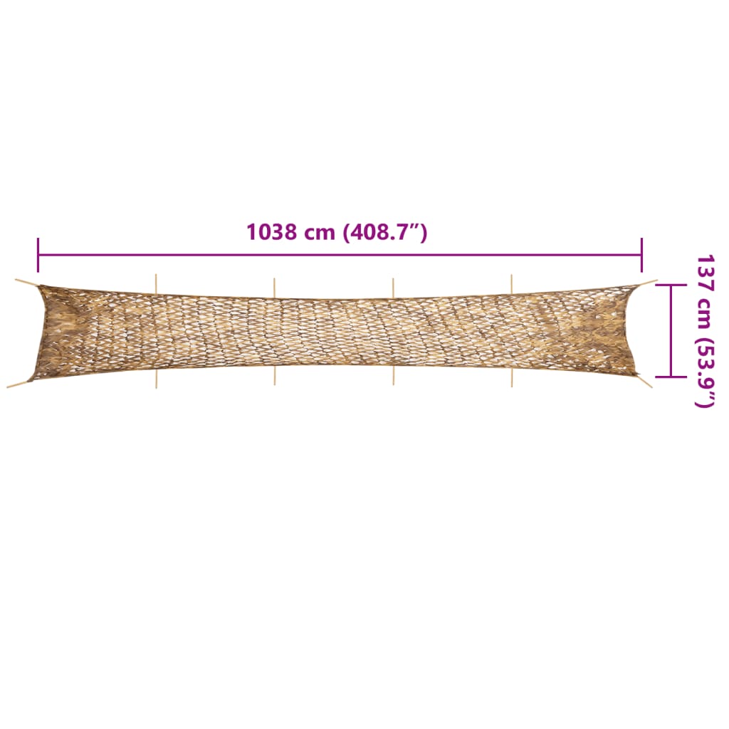 Kamuflasjenett med oppbevaringspose 1038x137 cm sand