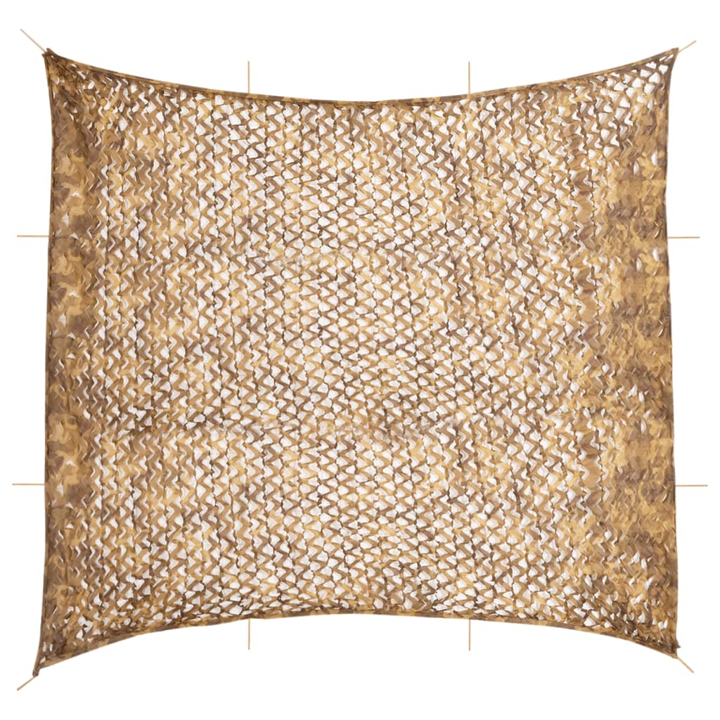 Kamuflasjenett med oppbevaringspose 614x581 cm sand