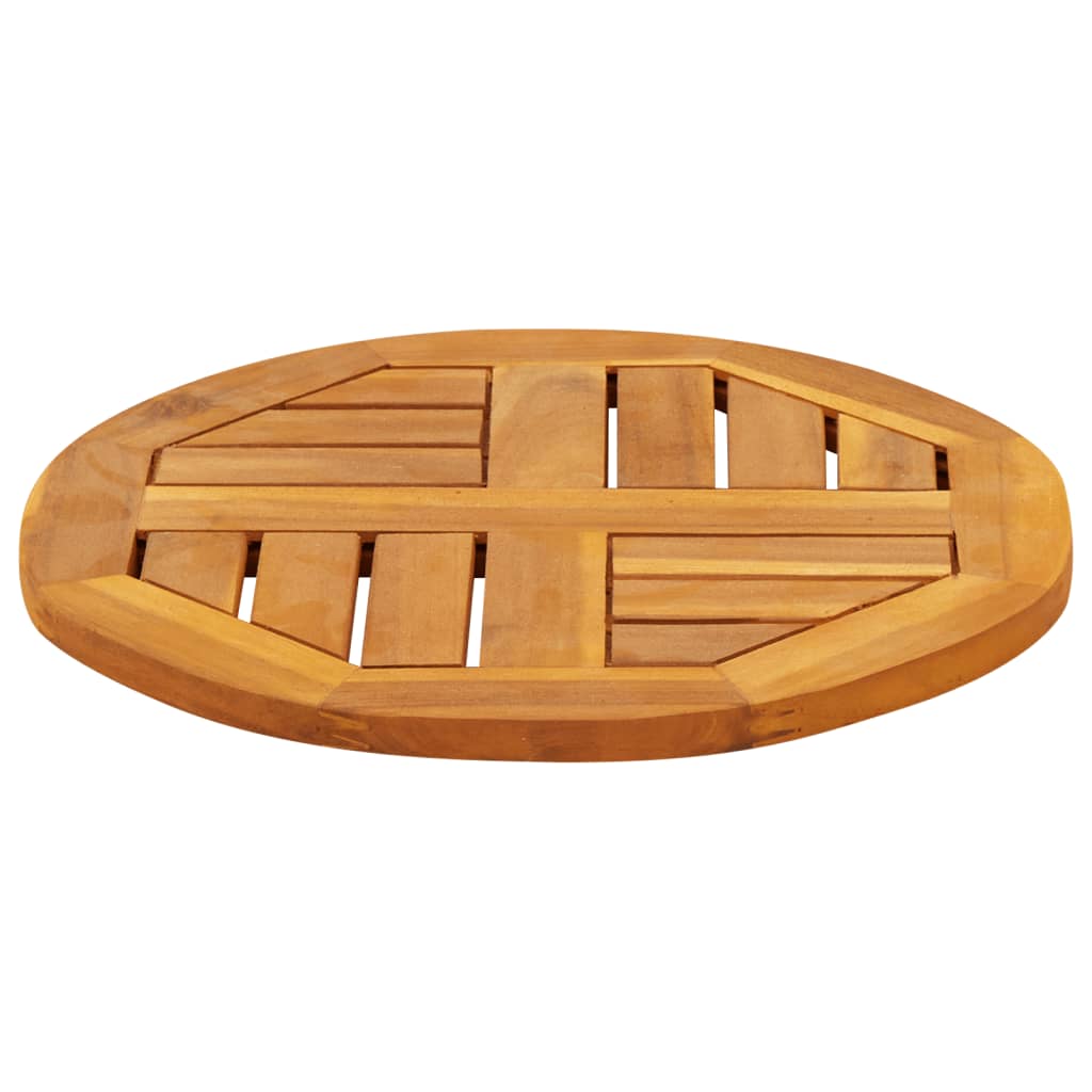 Bordplate Ø40x2 cm rund heltre akasie