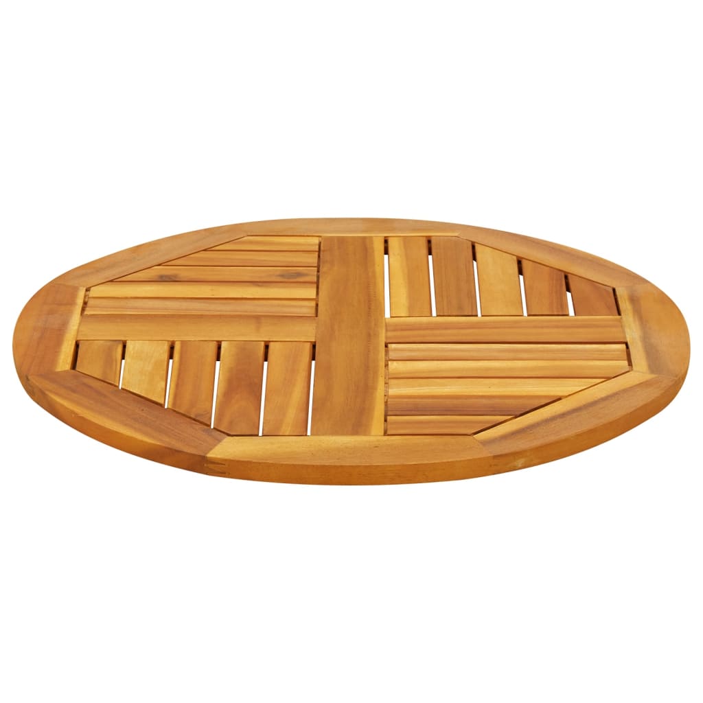 Bordplate Ø60x2 cm rund heltre akasie