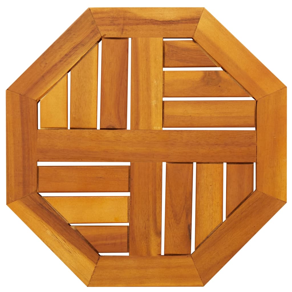 Bordplate 40x40x2 cm åttekantet heltre akasie