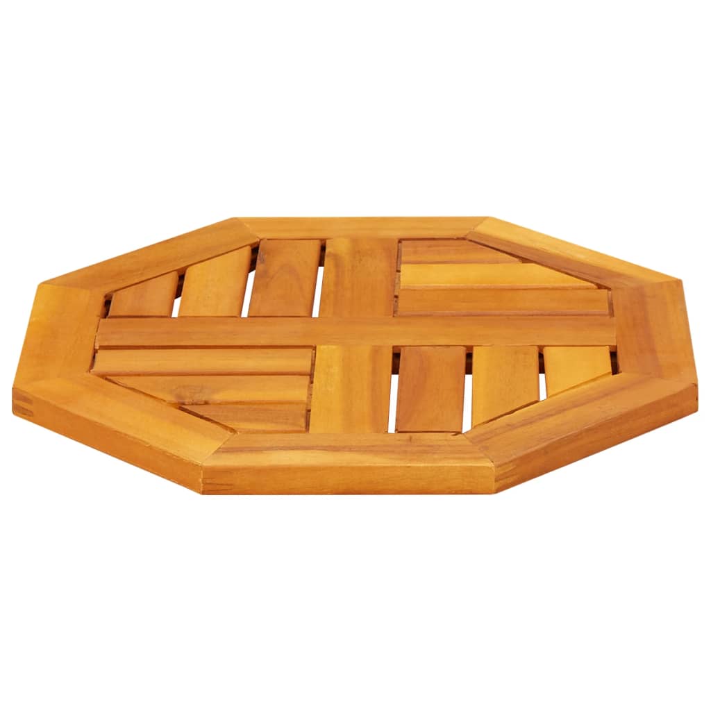 Bordplate 40x40x2 cm åttekantet heltre akasie