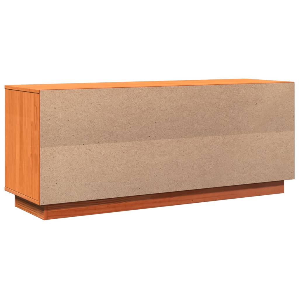 TV-benk voksbrun 110x34x45 cm heltre furu