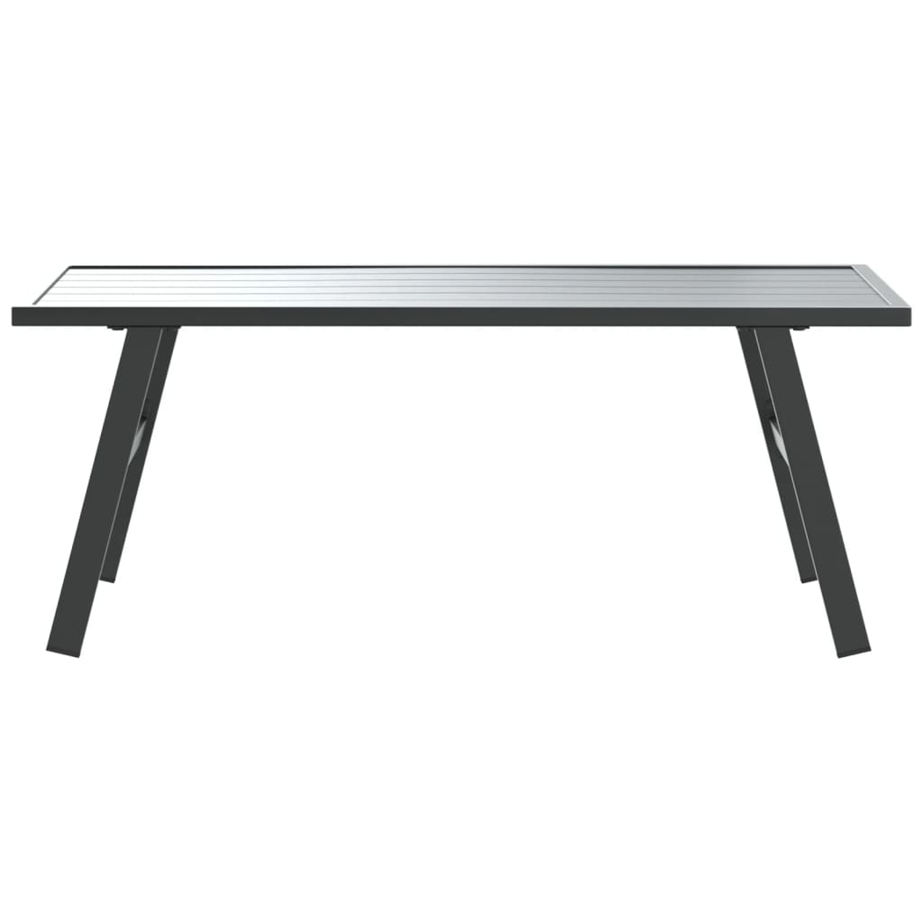 Utendørs salongbord svart 90x45x35 cm pulverlakkert stål vidaXL