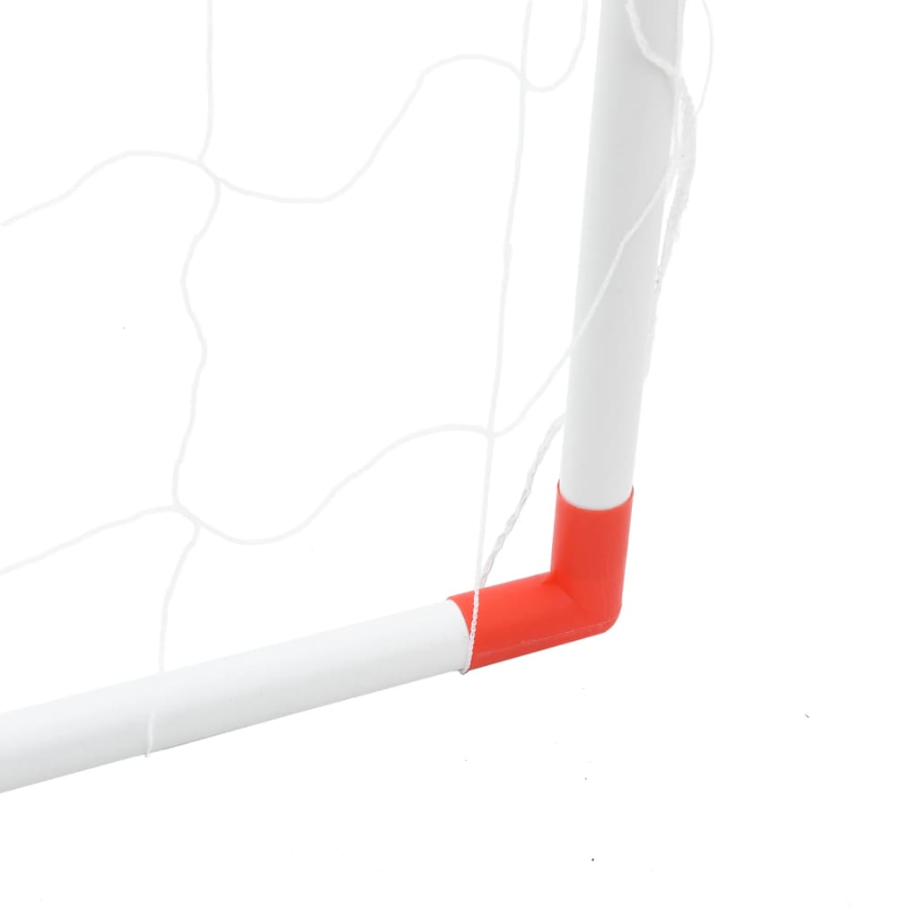 Fotballmål for barn med baller 2-i-1 hvit 184x64x124 cm