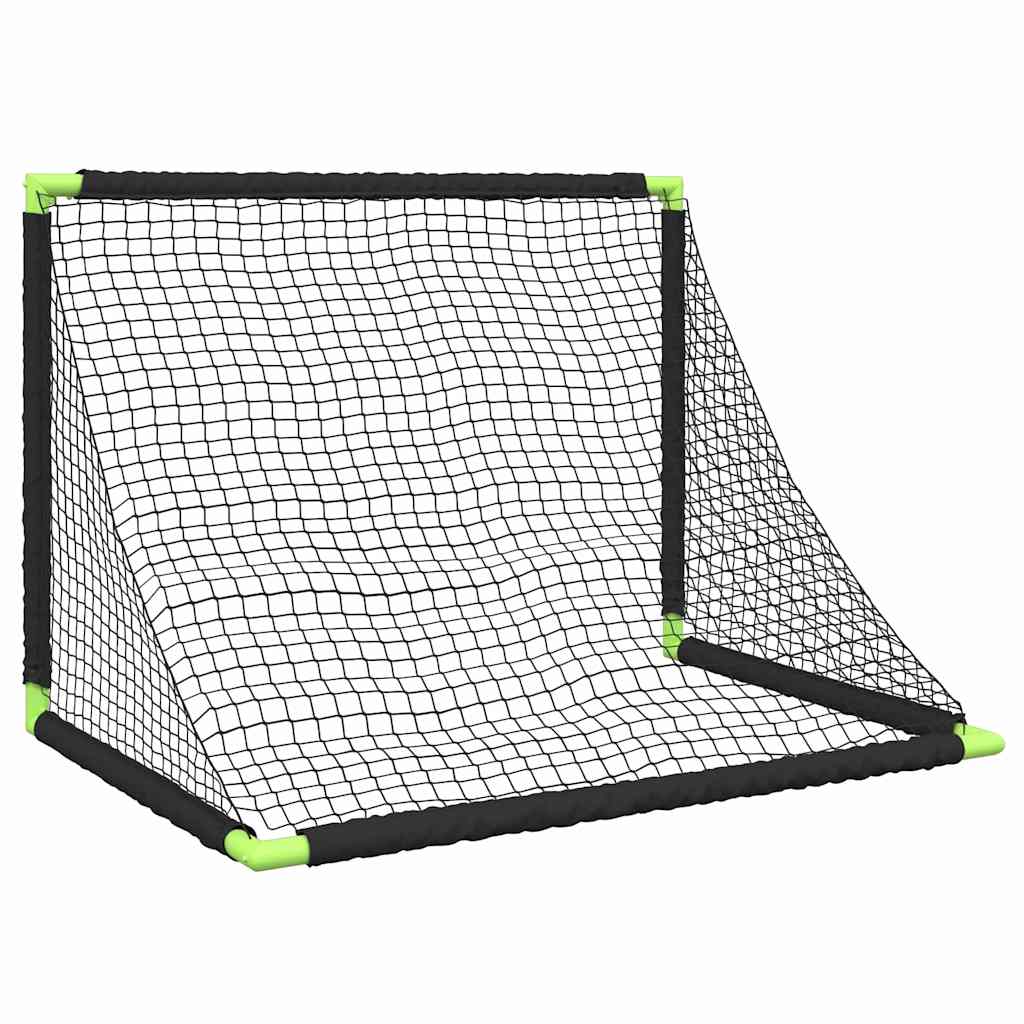 Sammenleggbart fotballmål for barn svart 90x64x64 cm