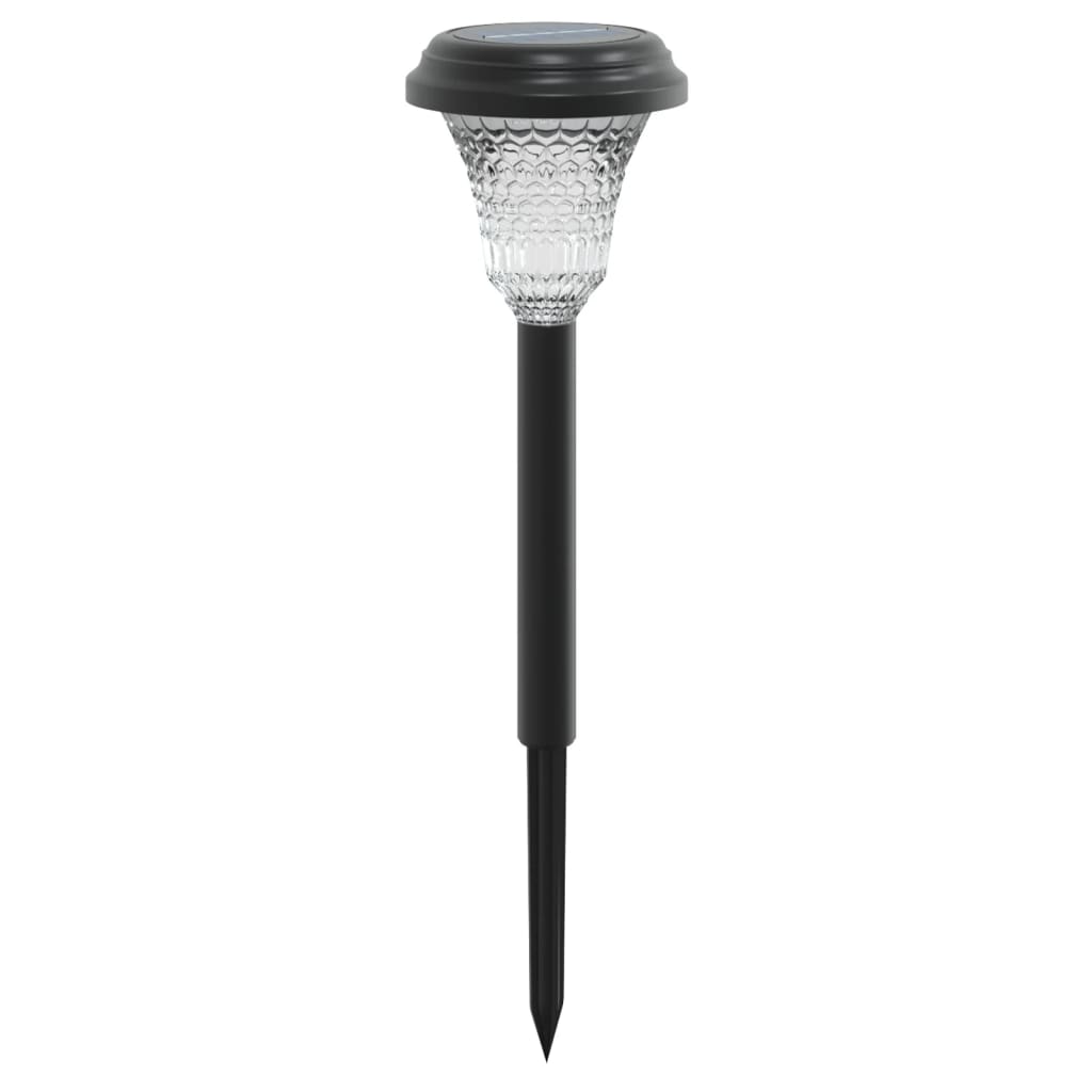 Soldrevne lamper med jordplugg 12 stk hvit