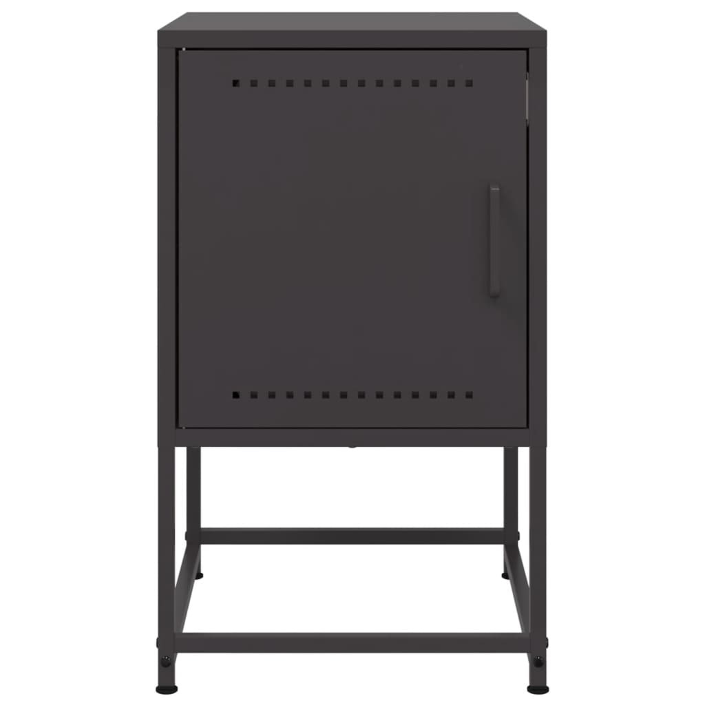 Nattbord 2 stk svart 36x39x60,5 cm stål