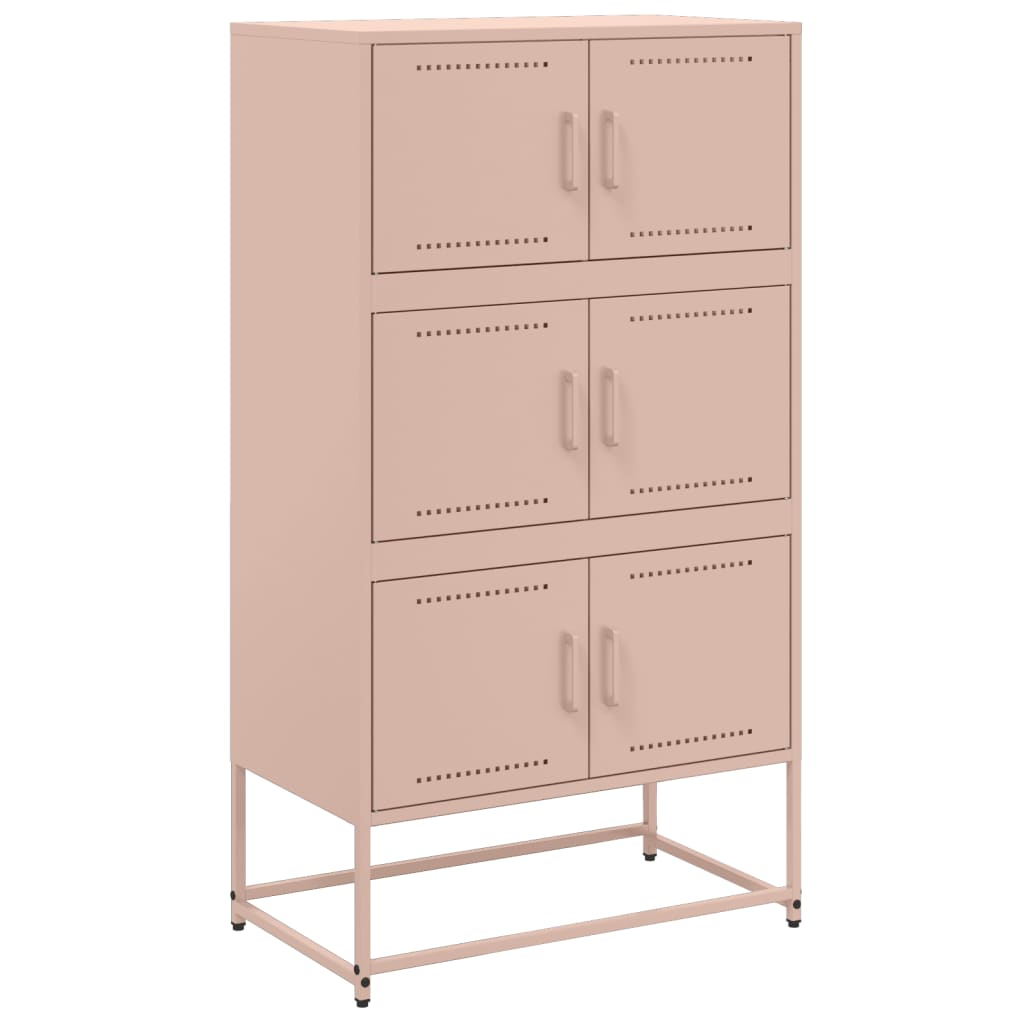 Skjenk rosa 68,5x38,5x123,5 cm stål