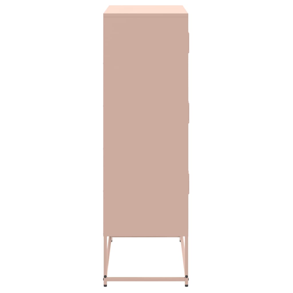 Skjenk rosa 68,5x38,5x123,5 cm stål