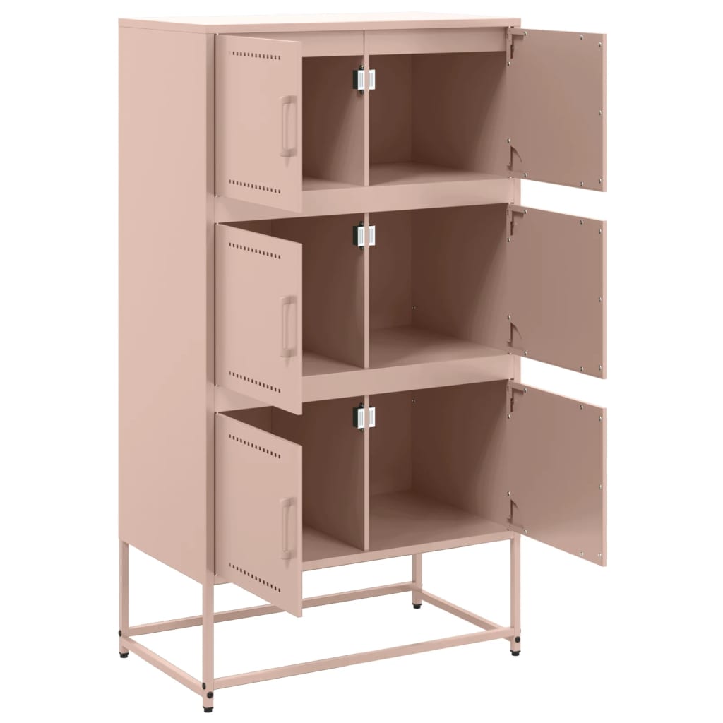 Skjenk rosa 68,5x38,5x123,5 cm stål