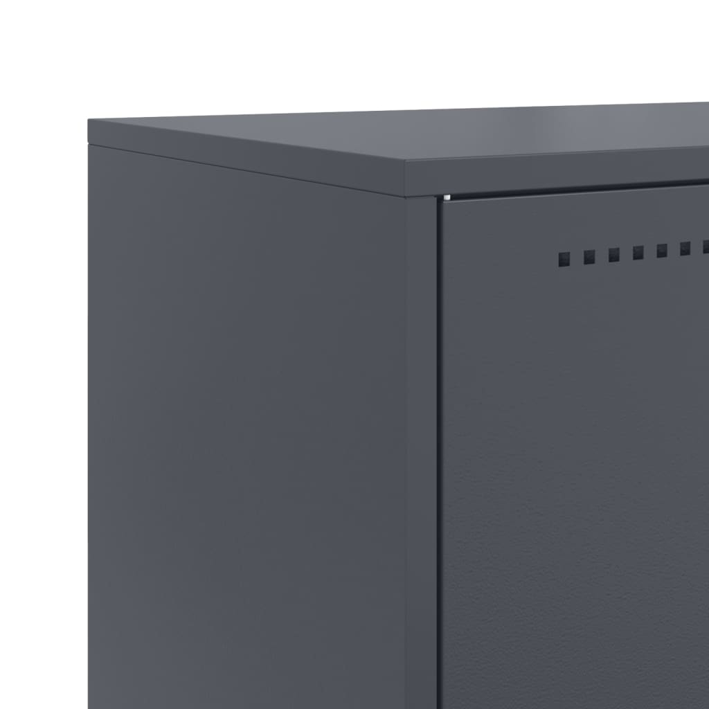 Highboard antrasitt 68,5x38,5x107 cm stål