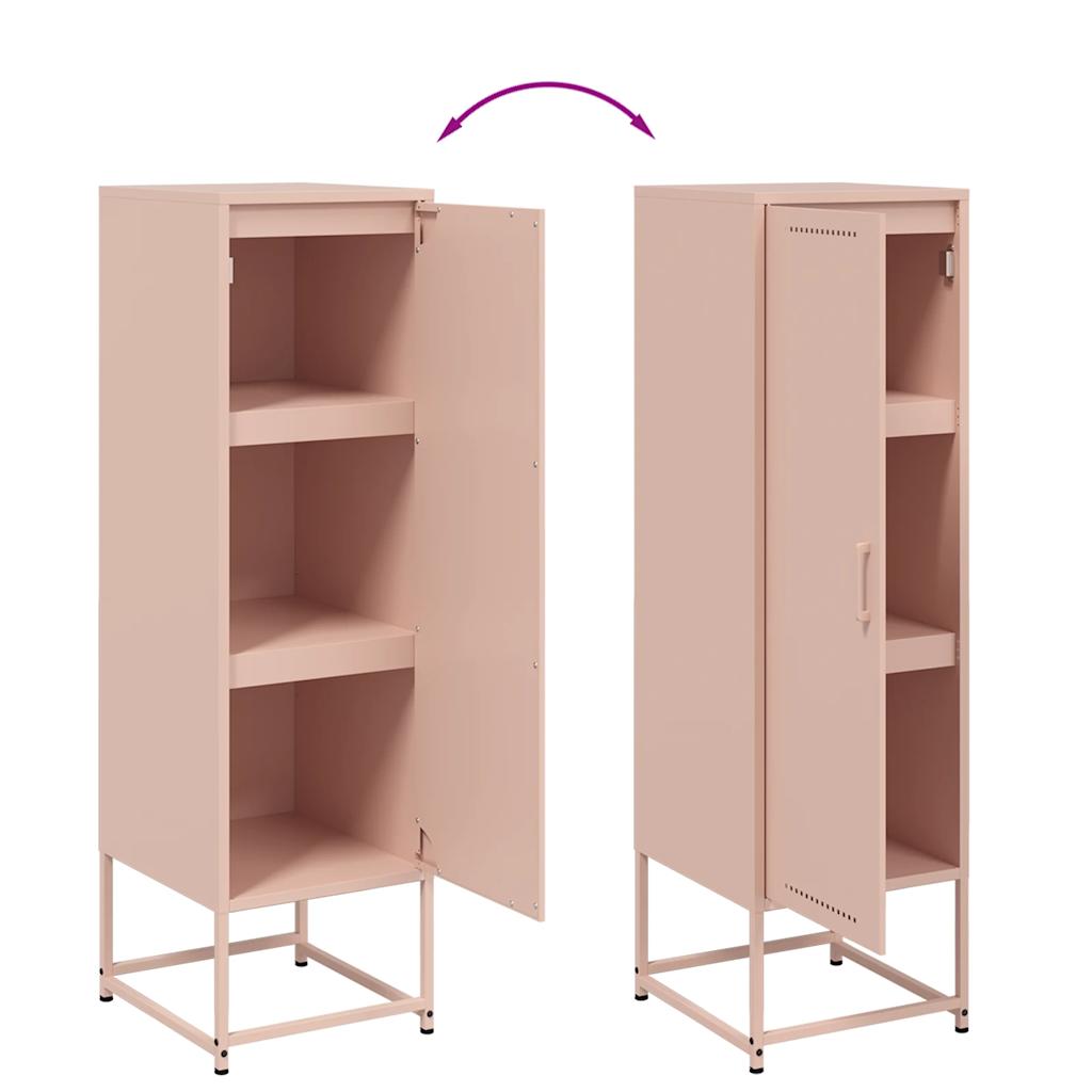 Highboard rosa 36x39x123 cm stål