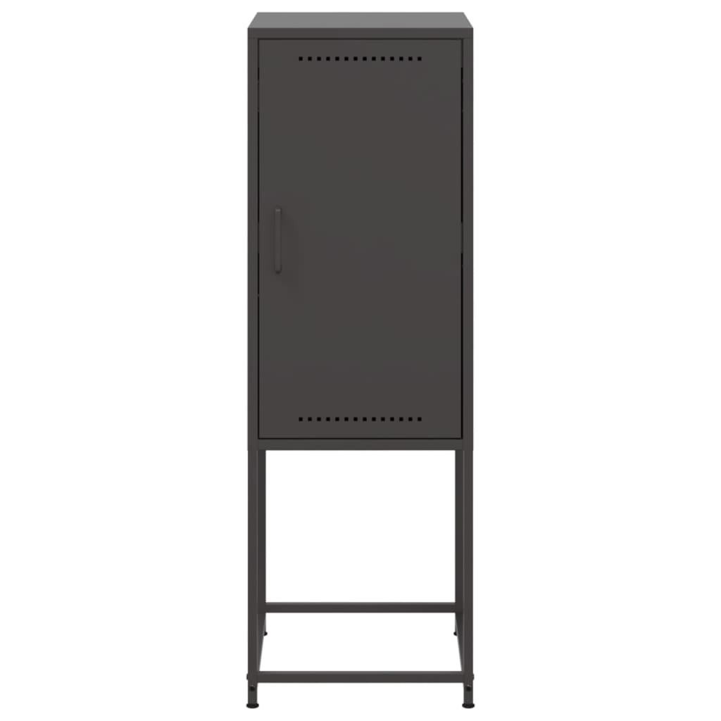 Highboard svart 36x39x107 cm stål