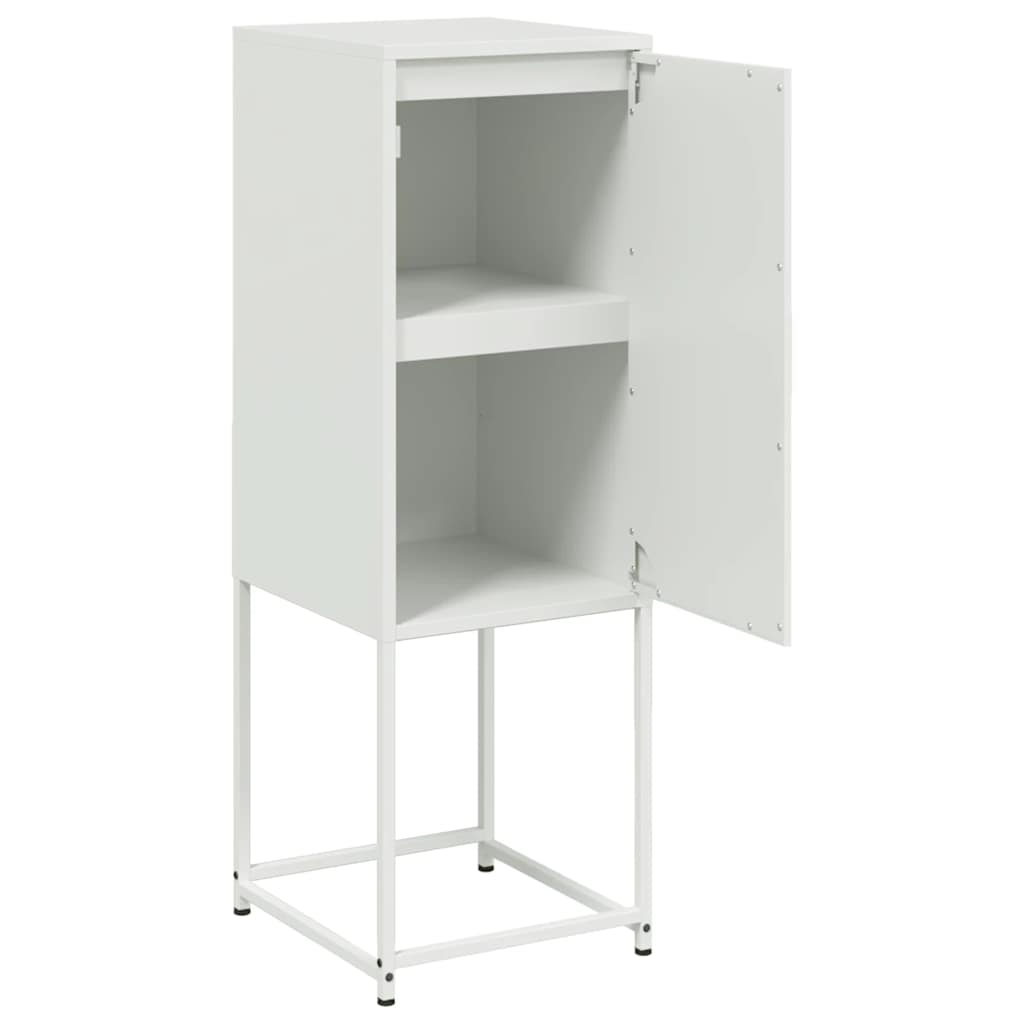 Highboard hvit 36x39x107 cm stål