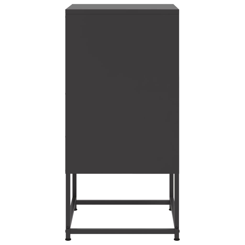 Nattbord 2 stk svart 36x39x78 cm stål