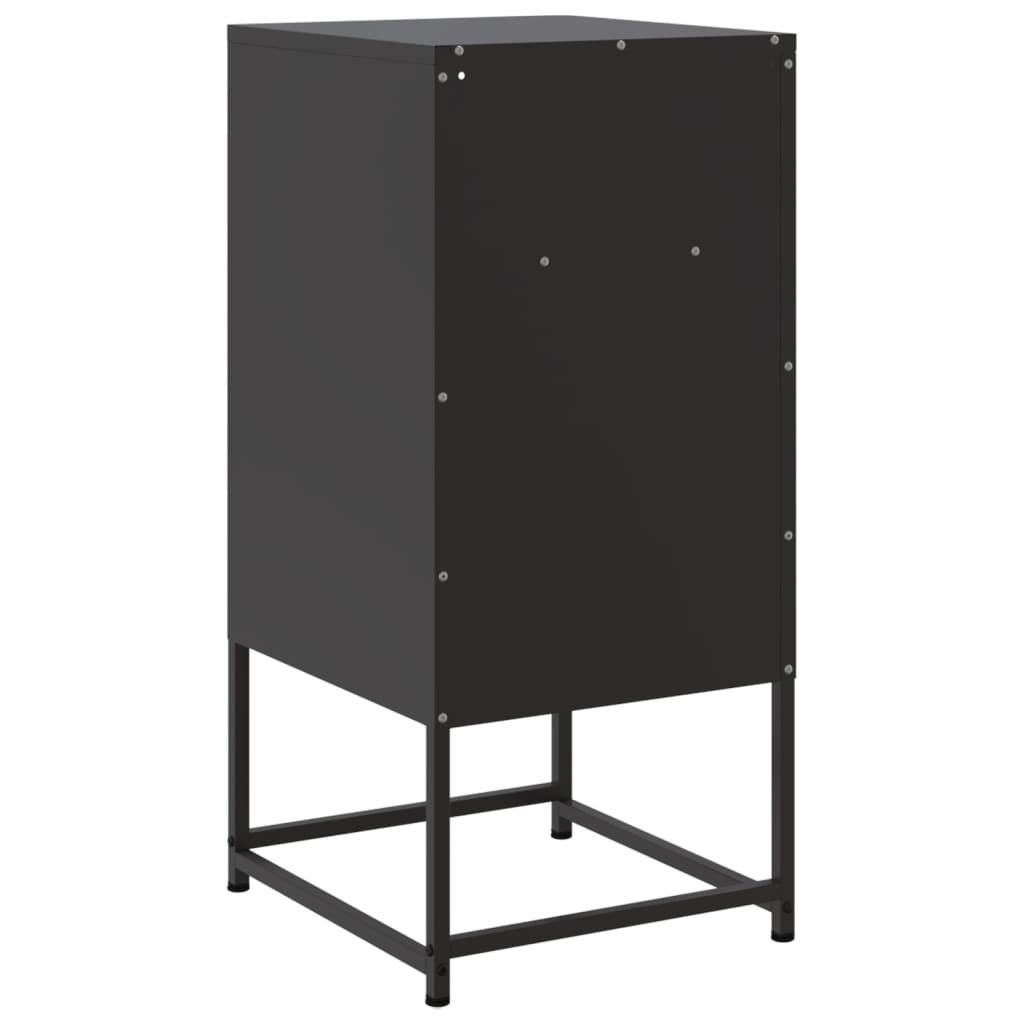 Nattbord 2 stk svart 36x39x78 cm stål