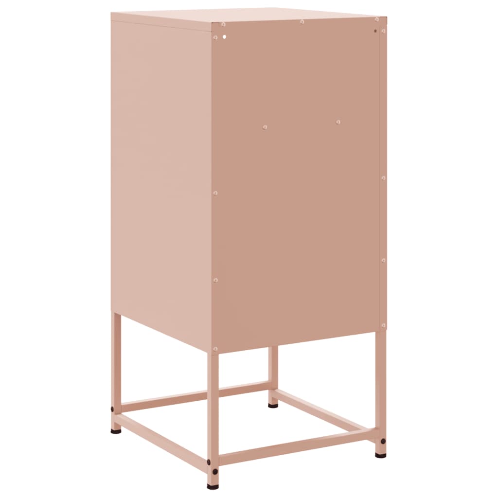 Nattbord 2 stk rosa 36x39x78 cm stål