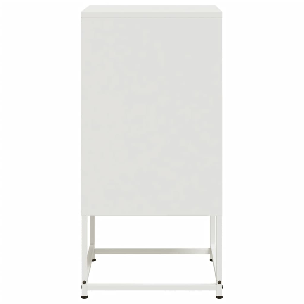 Nattbord 2 stk hvit 36x39x78 cm stål