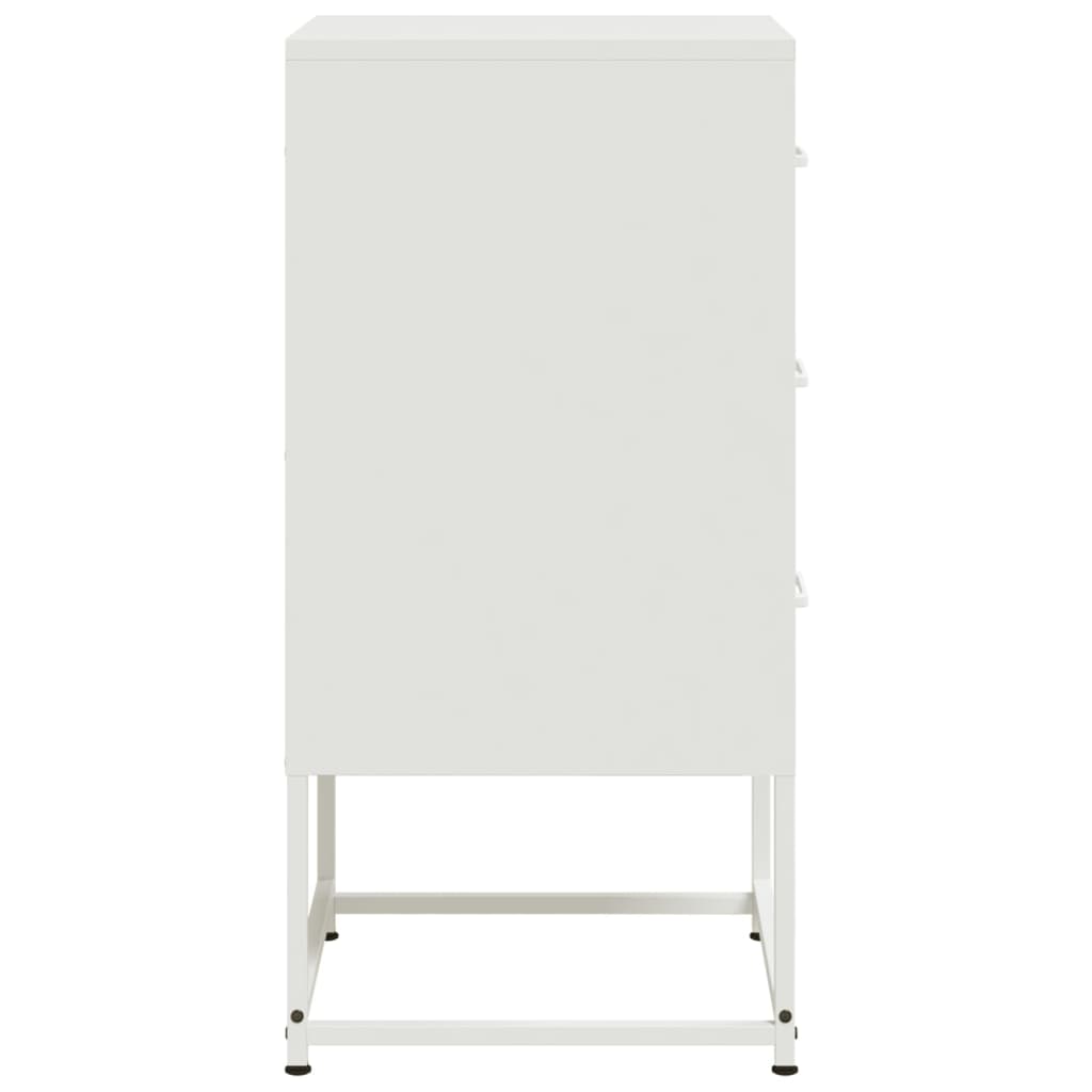 Nattbord 2 stk hvit 36x39x78 cm stål