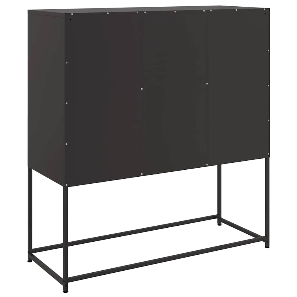 Skjenk svart 100,5x39x107 cm stål