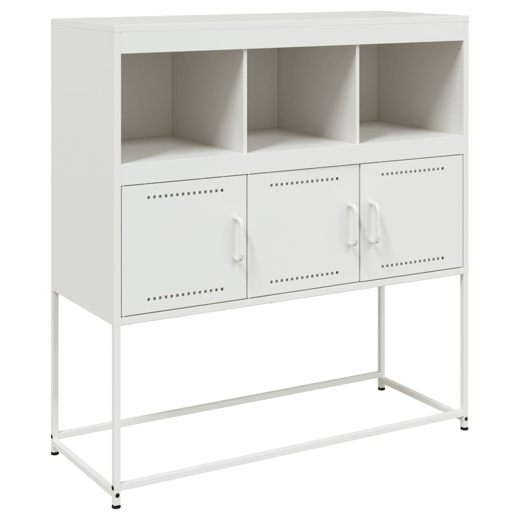 Skjenk hvit 100,5x39x107 cm stål